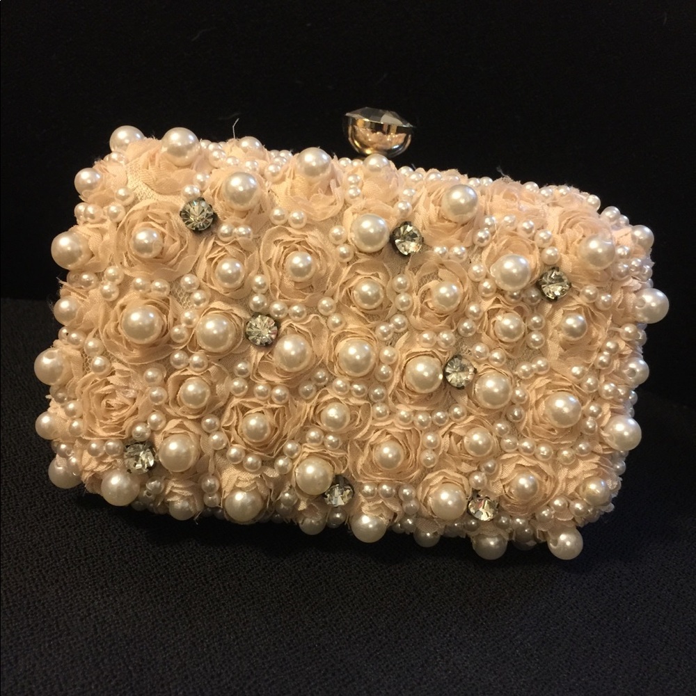 Rose Gold Pearl Clutch